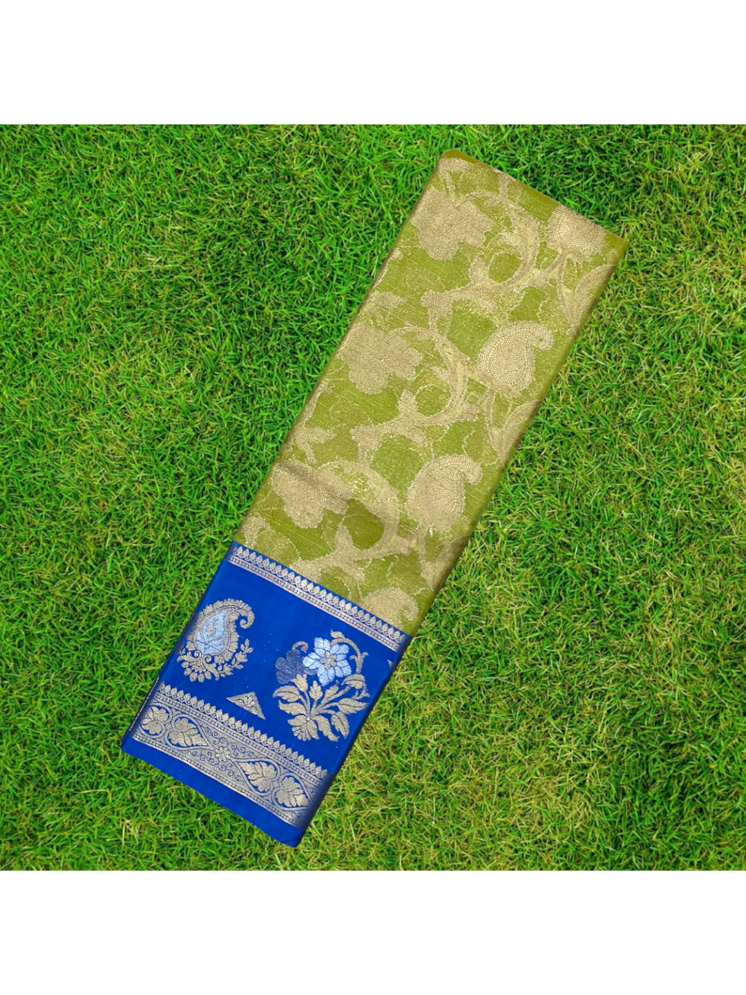 Tissue Green Banarasi Saree